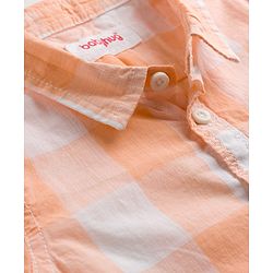 Babyhug Cotton Woven Half Sleeves Checks Shirt & Shorts - Multicolor