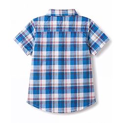 Babyhug Cotton Woven Half Sleeves Checked Shirt & Cargo Shorts Set - Multicolor
