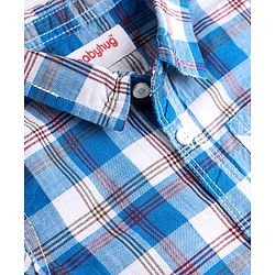 Babyhug Cotton Woven Half Sleeves Checked Shirt & Cargo Shorts Set - Multicolor