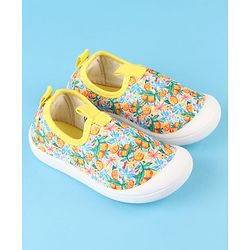Cute Walk by Babyhug Slip On Casual Shoes with Fruit Print - Yellow