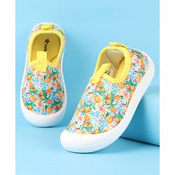 Cute Walk by Babyhug Slip On Casual Shoes with Fruit Print - Yellow