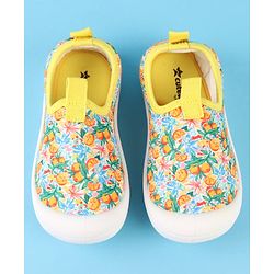 Cute Walk by Babyhug Slip On Casual Shoes with Fruit Print - Yellow