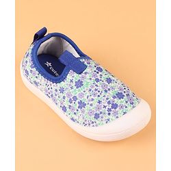 Cute Walk by Babyhug Slip On Casual Shoes with Floral Print - Blue