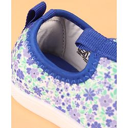 Cute Walk by Babyhug Slip On Casual Shoes with Floral Print - Blue