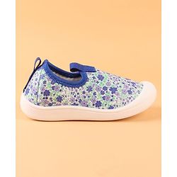 Cute Walk by Babyhug Slip On Casual Shoes with Floral Print - Blue