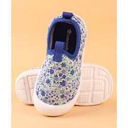 Cute Walk by Babyhug Slip On Casual Shoes with Floral Print - Blue
