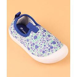 Cute Walk by Babyhug Slip On Casual Shoes with Floral Print - Blue