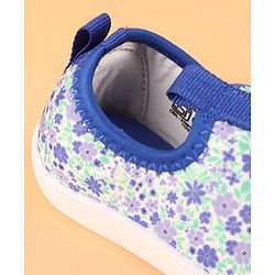 Cute Walk by Babyhug Slip On Casual Shoes with Floral Print - Blue
