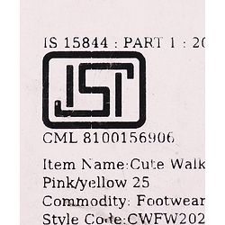 Cute Walk by Babyhug Slip On Casual Shoes with Rainbow Print - Pink & Yellow