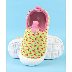 Cute Walk by Babyhug Slip On Casual Shoes with Cherry Print - Yellow
