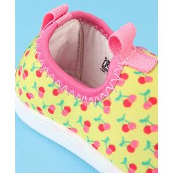 Cute Walk by Babyhug Slip On Casual Shoes with Cherry Print - Yellow