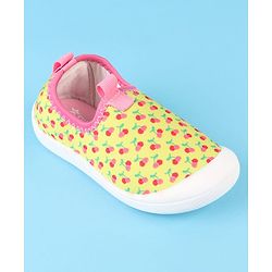 Cute Walk by Babyhug Slip On Casual Shoes with Cherry Print - Yellow