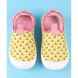 Cute Walk by Babyhug Slip On Casual Shoes with Cherry Print - Yellow
