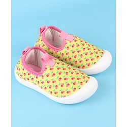 Cute Walk by Babyhug Slip On Casual Shoes with Cherry Print - Yellow