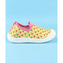 Cute Walk by Babyhug Slip On Casual Shoes with Cherry Print - Yellow