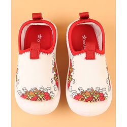 Cute Walk by Babyhug Slip On Casual Shoes with House Print - White