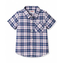Babyhug Cotton Woven Half Sleeves Checked Shirt & Denim Shorts Set - Multicolor