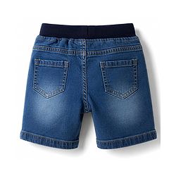 Babyhug Cotton Woven Half Sleeves Checked Shirt & Denim Shorts Set - Multicolor