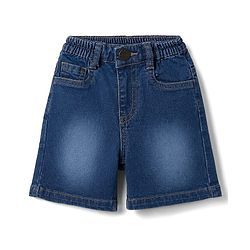 Babyhug Cotton Woven Half Sleeves Checked Shirt & Denim Shorts Set - Blue