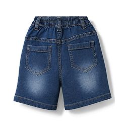 Babyhug Cotton Woven Half Sleeves Checked Shirt & Denim Shorts Set - Blue