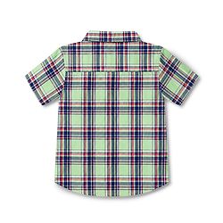 Babyhug 100% Cotton Woven Half Sleeves Checked Shirt & Denim Shorts Set - Beige