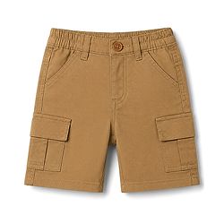 Babyhug 100% Cotton Woven Half Sleeves Checked Shirt & Denim Shorts Set - Beige