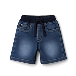 Babyhug Cotton Woven Half Sleeves Checked  Shirt & Denim Shorts Set - Yellow & Blue