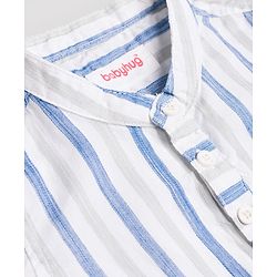 Babyhug 100% Cotton Woven Half Sleeves Striped Shirt & Shorts Set - Multicolor