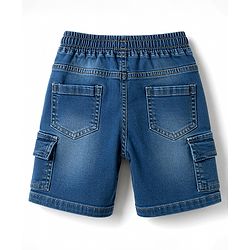 Babyhug Cotton Woven Half Sleeves Abstract Printed Shirt & Denim Shorts Set - Blue