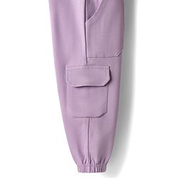 Babyhug Terry Knit Half Sleeves Solid Top & Trouser Set - Purple