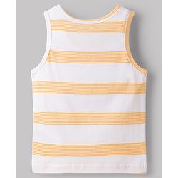 Babyhug 100% Cotton Single Jersey Knit Sleeveless Striped Vests Pack of 3 - Multicolor
