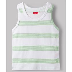 Babyhug 100% Cotton Single Jersey Knit Sleeveless Striped Vests Pack of 3 - Multicolor