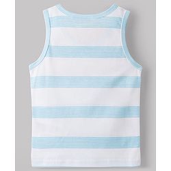 Babyhug 100% Cotton Single Jersey Knit Sleeveless Striped Vests Pack of 3 - Multicolor