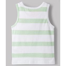 Babyhug 100% Cotton Single Jersey Knit Sleeveless Striped Vests Pack of 3 - Multicolor