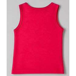 Babyhug 100% Cotton Knit Striped Sleeveless Vests Pack of 3 -white, Navy Blue & Pink