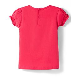 Babyhug Cotton Knit Half Sleeves T-Shirts with Heart Patch Pack of 3 - Multicolor