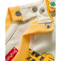 Babyhug Cotton Knit Full Sleeves T-Shirt & Pyjama Co-ord Night Suit with Animal Print - White