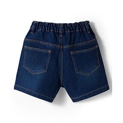 Babyhug Single Jersey Knit Sleeveless Schiffili Top & Denim Shorts Set - Yellow & Blue