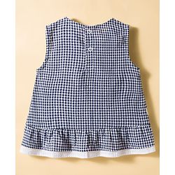 Babyhug Single Jersey Knit Sleeveless Checkered Top & Shorts Set - Multicolour & White