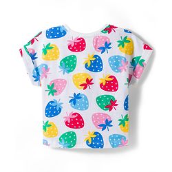 Babyhug Single Jersey Knit Half Sleeves Tropical Theme Printed Top & Shorts Set - Multicolour