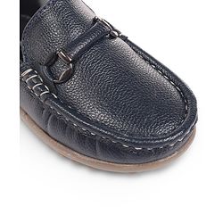 Cute Walk by Babyhug Slip On Solid Loafers - Navy Blue