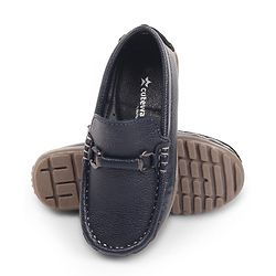 Cute Walk by Babyhug Slip On Solid Loafers - Navy Blue