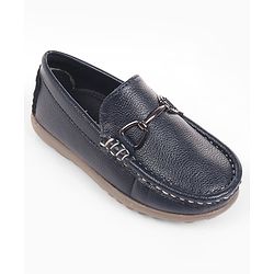 Cute Walk by Babyhug Slip On Solid Loafers With Applique - Navy Blue