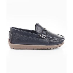 Cute Walk by Babyhug Slip On Solid Loafers With Applique - Navy Blue