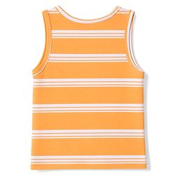 Babyhug 100% Cotton Knit Striped Sleeveless Vests Pack of 3 - Yellow, Navy Blue & Pink