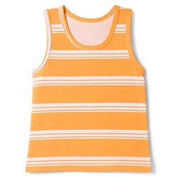 Babyhug 100% Cotton Knit Striped Sleeveless Vests Pack of 3 - Yellow, Navy Blue & Pink