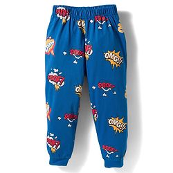 Babyhug Cotton Knit Full Sleeves Text Printed T-Shirt & Pyjama Night Suit - Red & Blue
