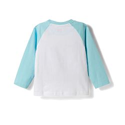 Babyhug Cotton Knit Full Raglan Sleeves T-Shirt & Pyjama Night Suit With Animal Print - Light Blue