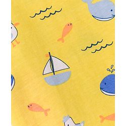 Babyhug Single Jersey Knit Sleeveless Striped & Boat Printed Sando Pack Of 3 - Multicolour