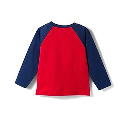 Babyhug Cotton Knit Full Raglan Sleeves Sports Printed T-Shirt & Pyjama Night Suit - Red